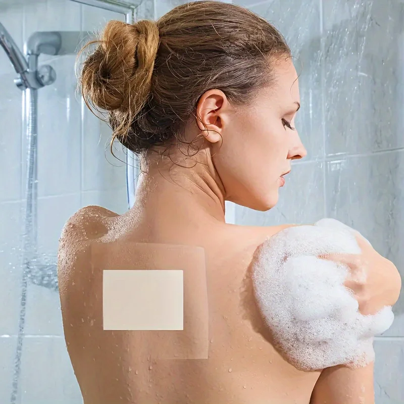 20/50 Stück wasserdichter transparenter Filmverband, selbstklebende PVC-Mullverbände mit Polsterung, ideal zum Duschen und Wassersport