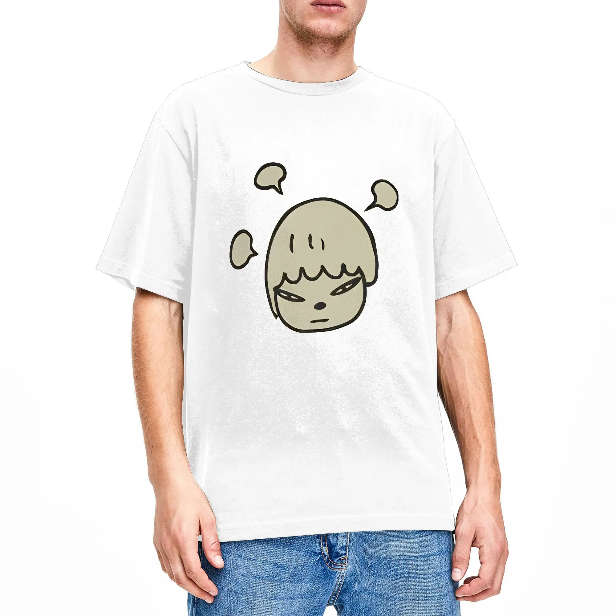 Yoshitomo Nara- T Shirt  Harajuku T-Shirts Short-Sleeved Aesthetic Tshirt Summer 100 Cotton Oversize Top Tees