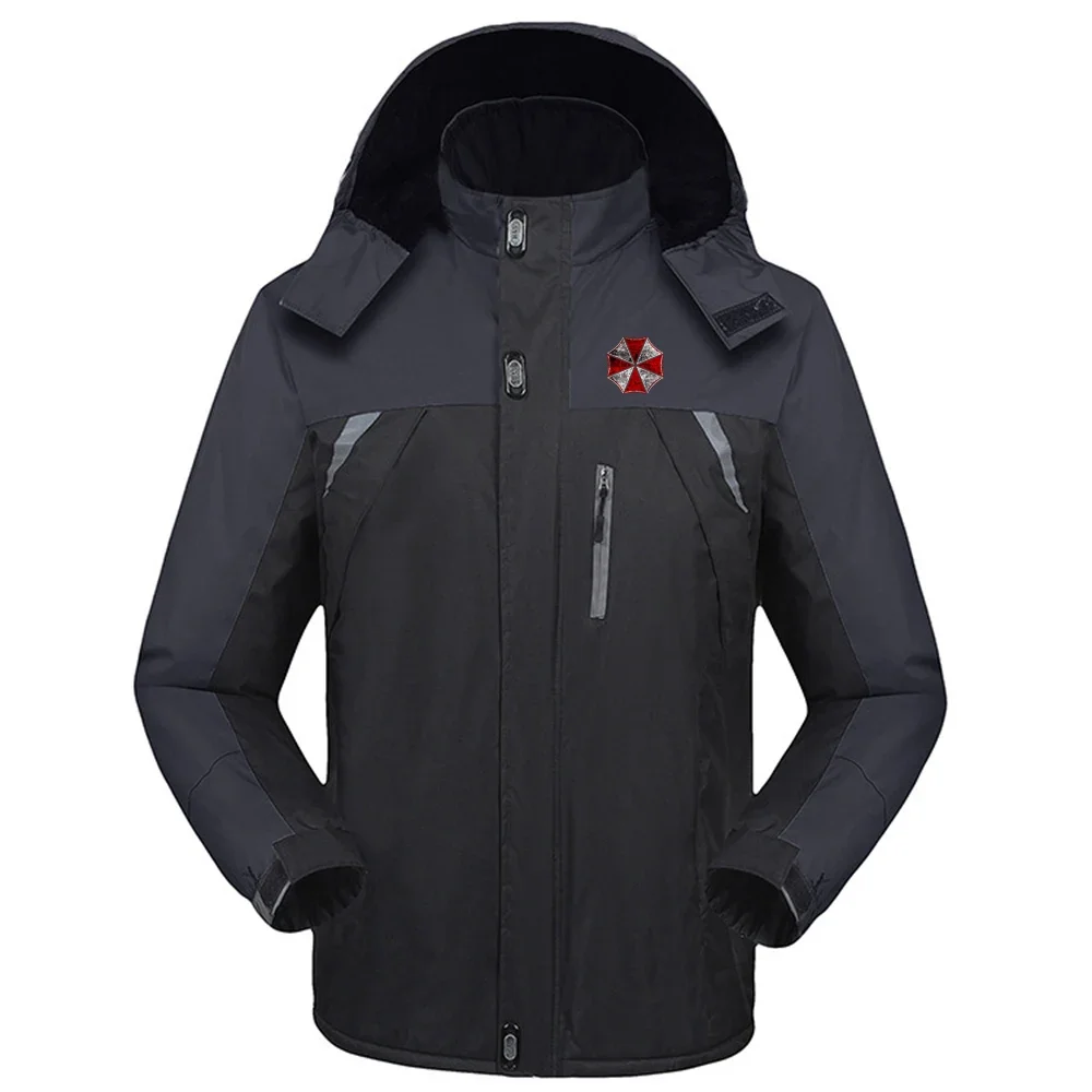 2023 Männer Regenschirm Corporation Winter Kapuze männlich trägt Wind jacke wind dichte bequeme Jacke Mode Kleidung Mantel Tops