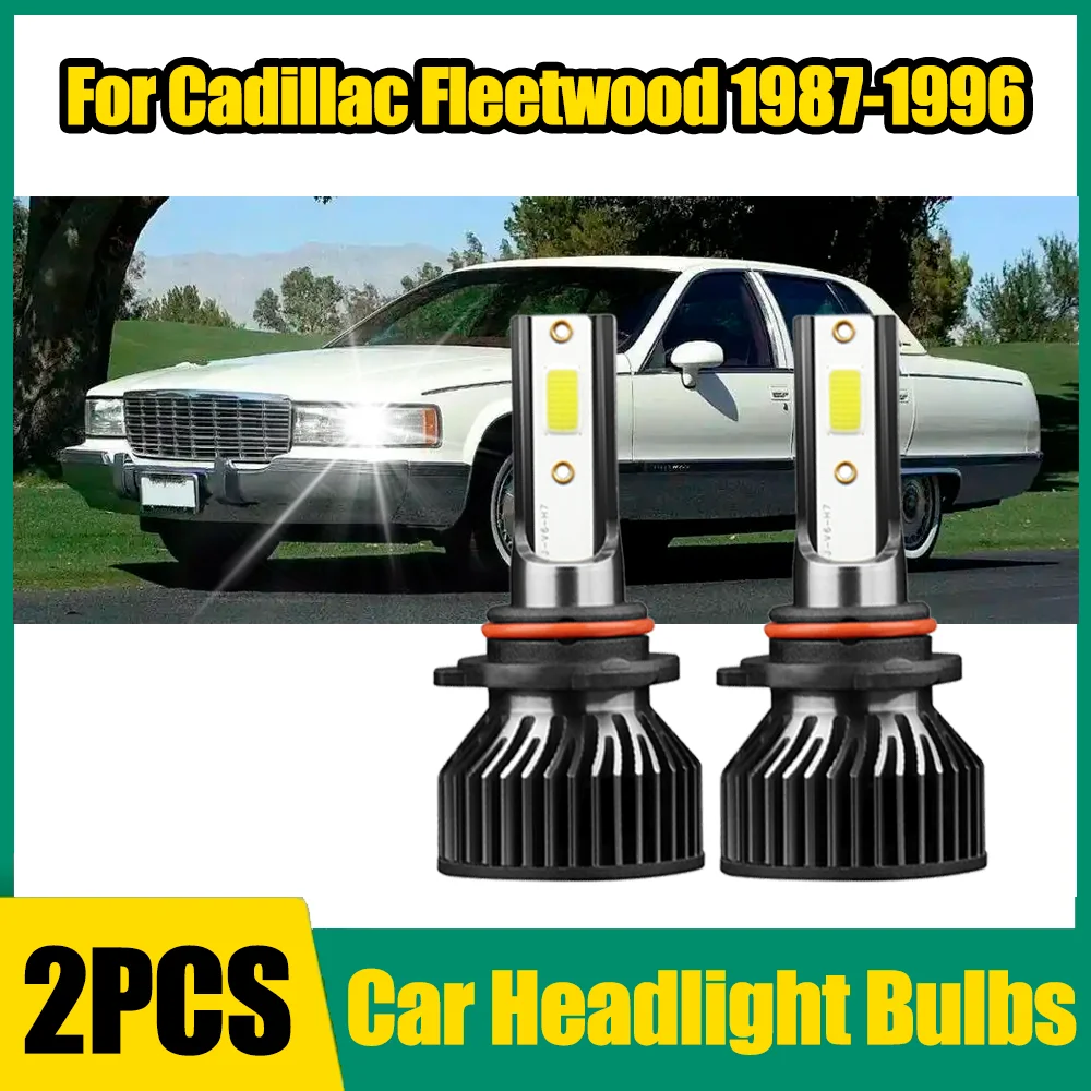 

20000LM 9006 LED Car Headlight Bulbs 6000K Super White Headlamps 90W High Power Plug and Play For Cadillac Fleetwood 1987-1996