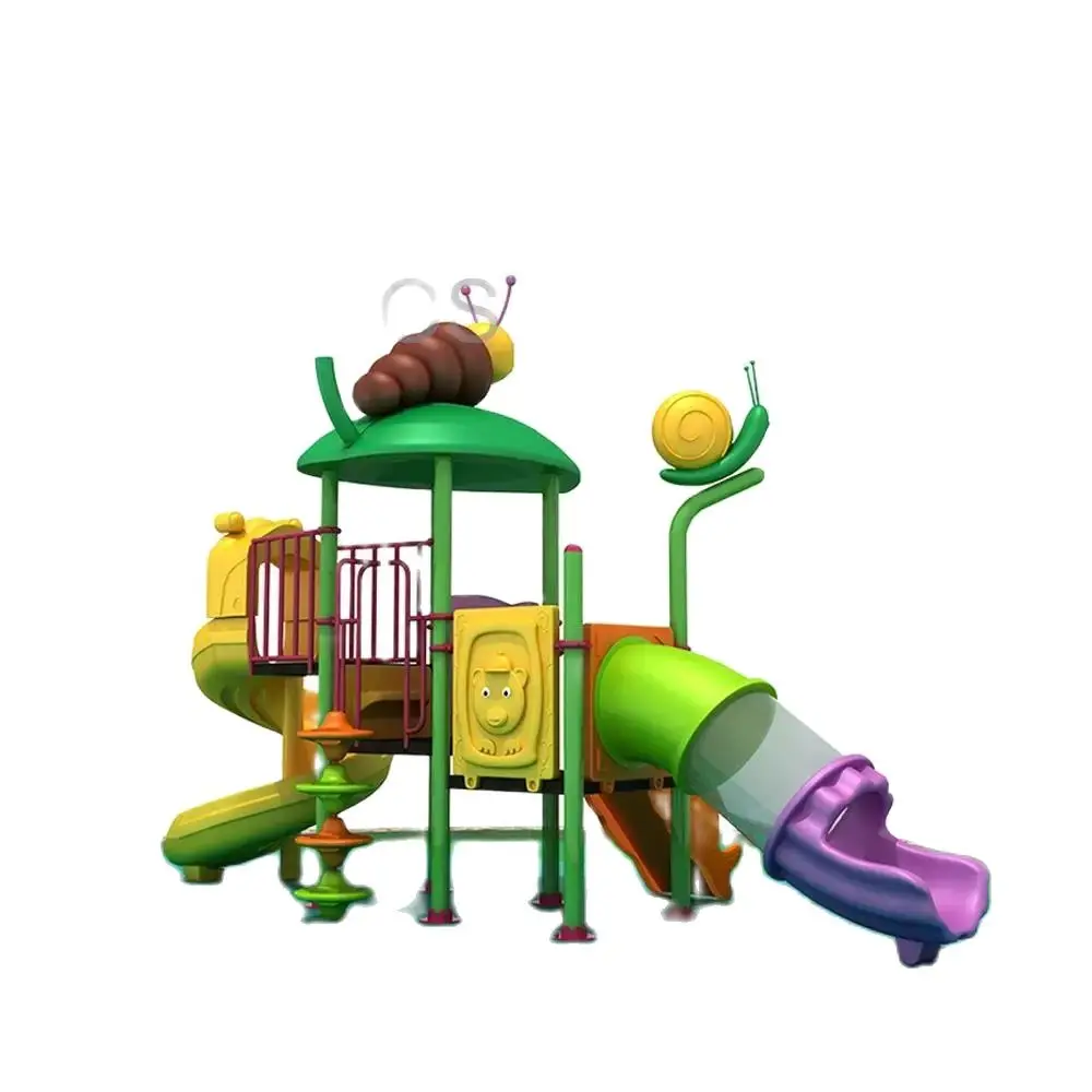 Amusement Park Children Outdoor Plastic Slide Combination Kids Playground Equipment