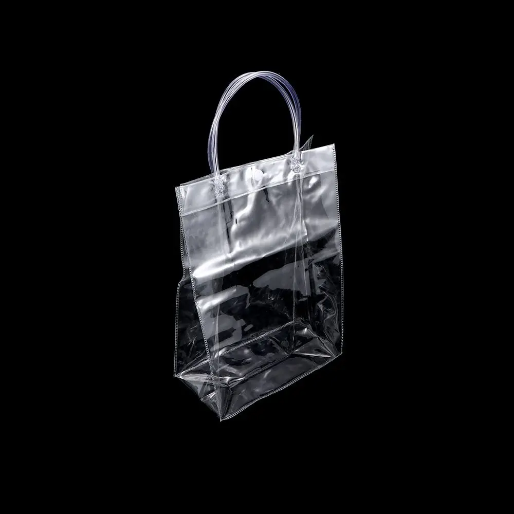 Clear Stadium Friendly Purse Environmentally Snap Transparent Plastic Bag PVC Handbag