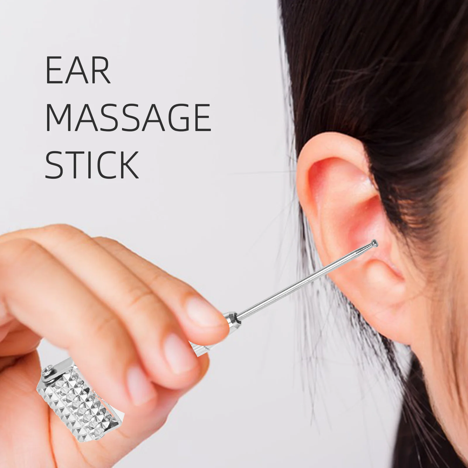 

Ear Acupoint Detecting Pen Copper Spring Needle Roller For Facial Massage Therapy Portable Acupressure Tool Silver