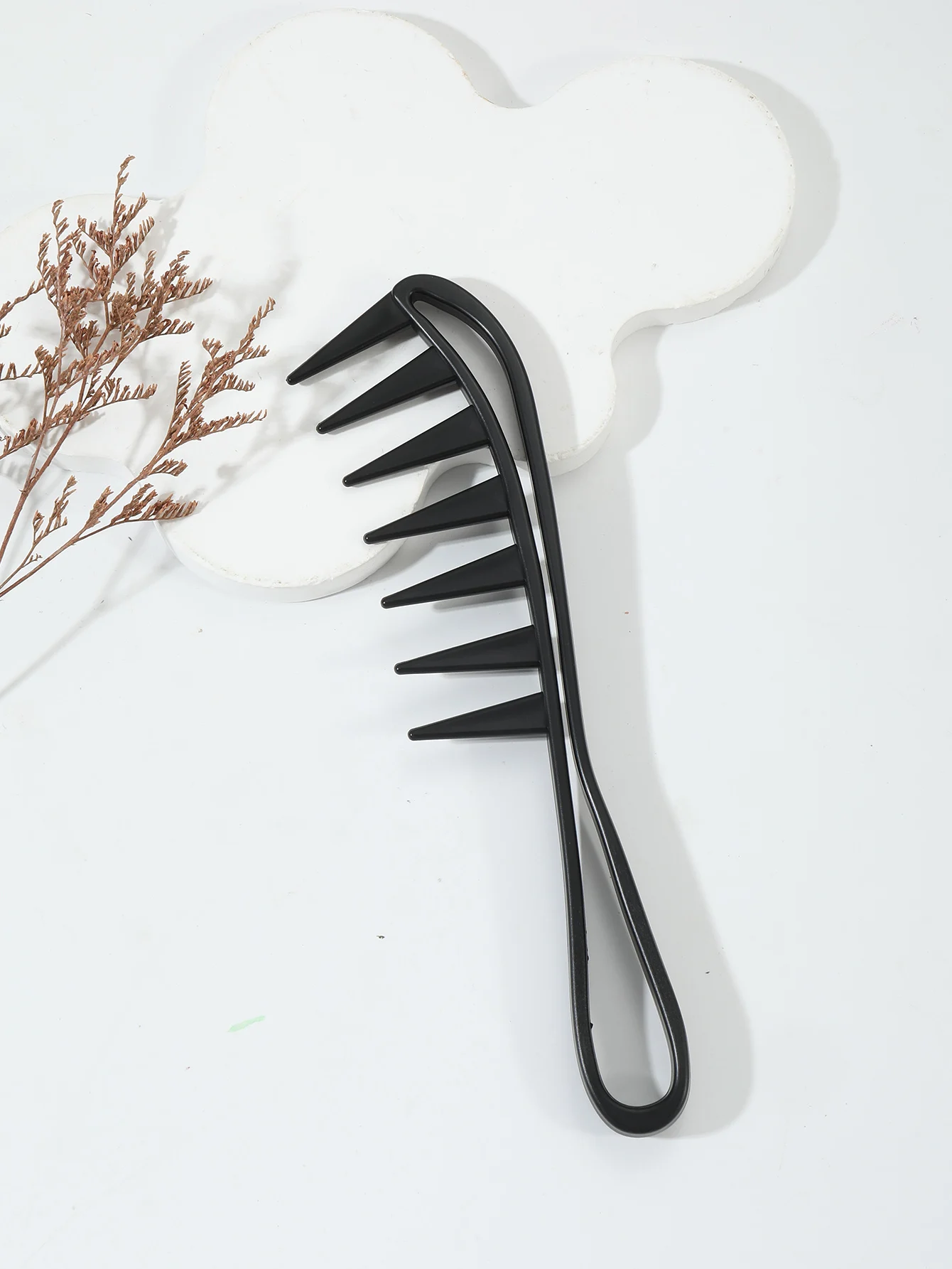 1 piece thick handle handle handle large teeth curling comb back of head styling comb wide teeth comb