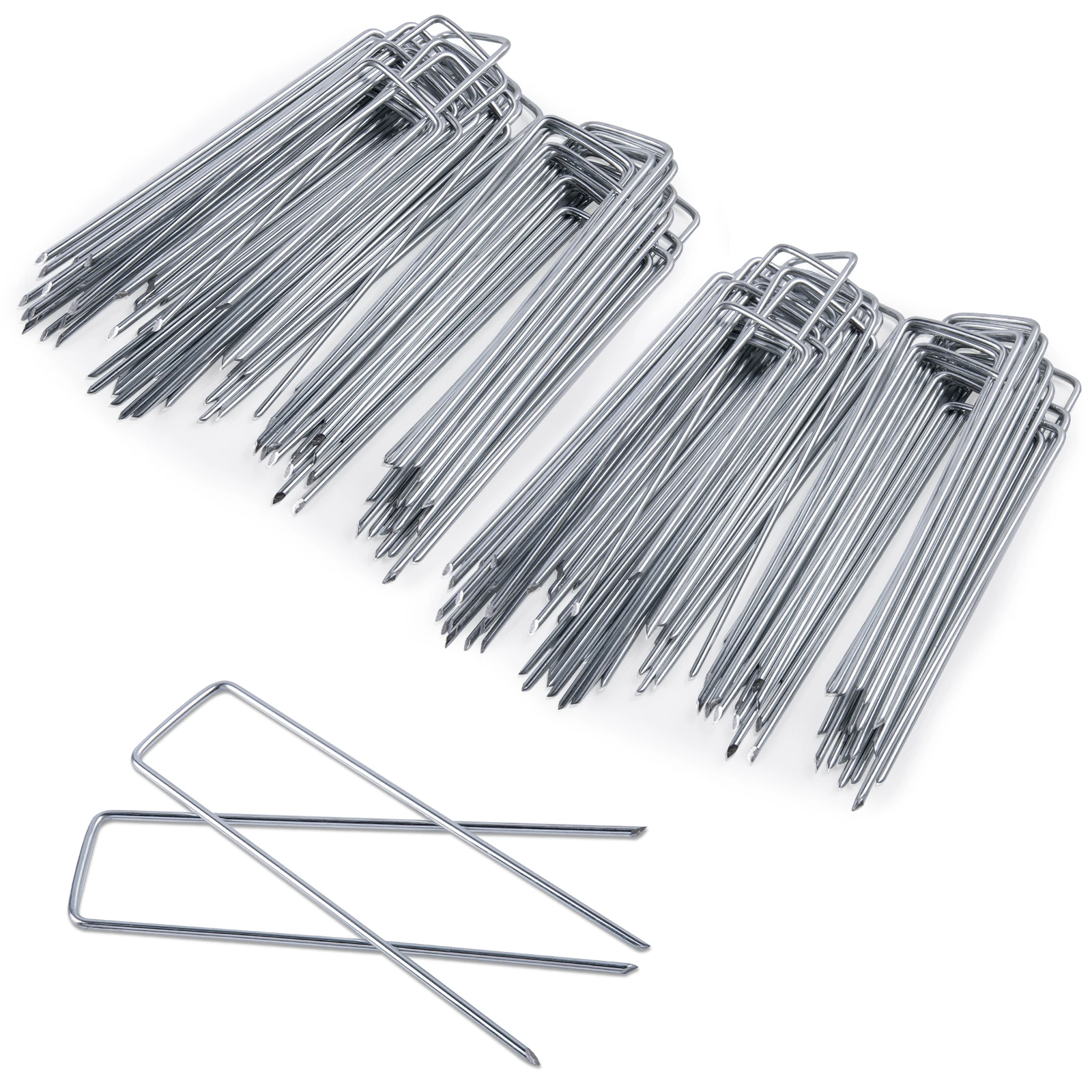 

U-Shaped Garden Pin 10pcs Garden Stakes Staples Landscape Staple Securing Pegs for Weed Heavy Duty Yard Lawn Tent Stake Securing