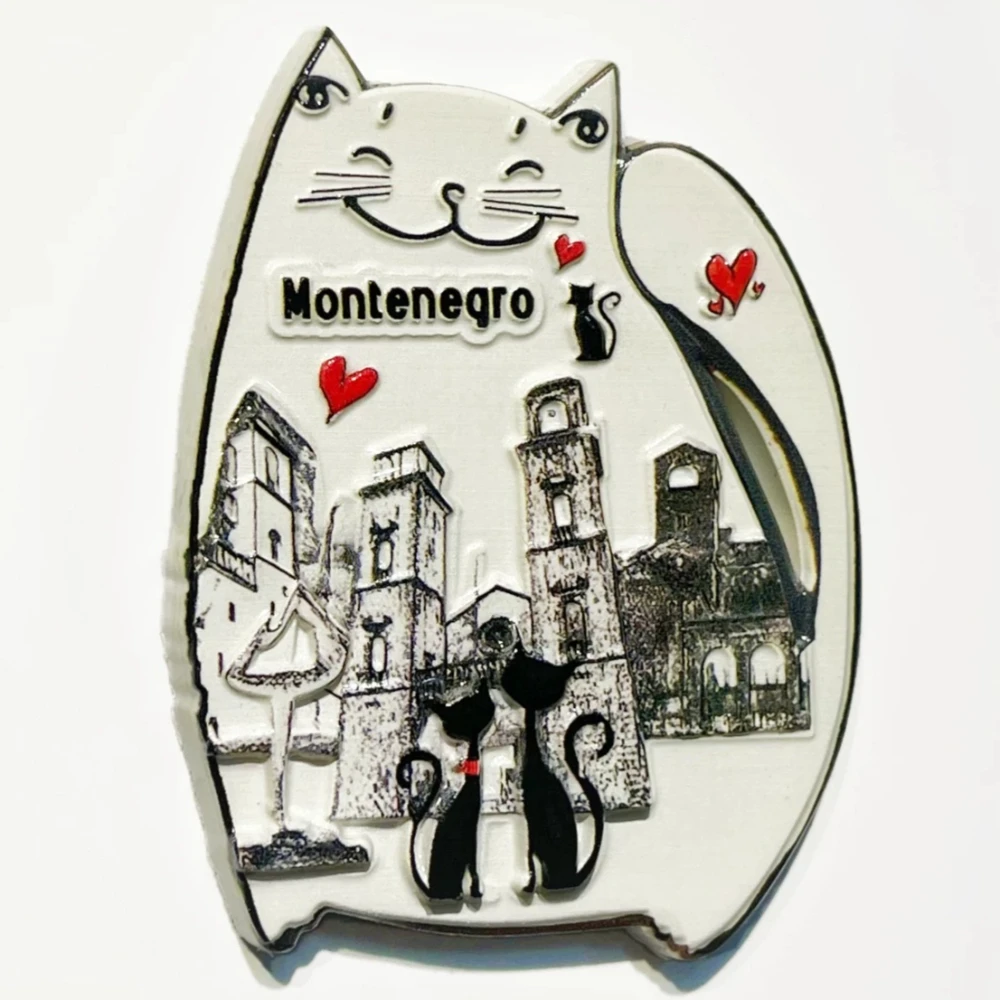 Kotor Montenegro 3D Fridge Magnets Ornament UV Printing Crafts Resin Refrigerator Magnets Sticker Souvenir Gift Home Decoration