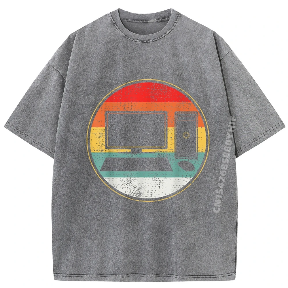 علوم الكمبيوتر الكمبيوتر تدعم مصمم ملابس الرجال أنيمي تي شيرت فاخر مصمم مريح غسلها قميص #2