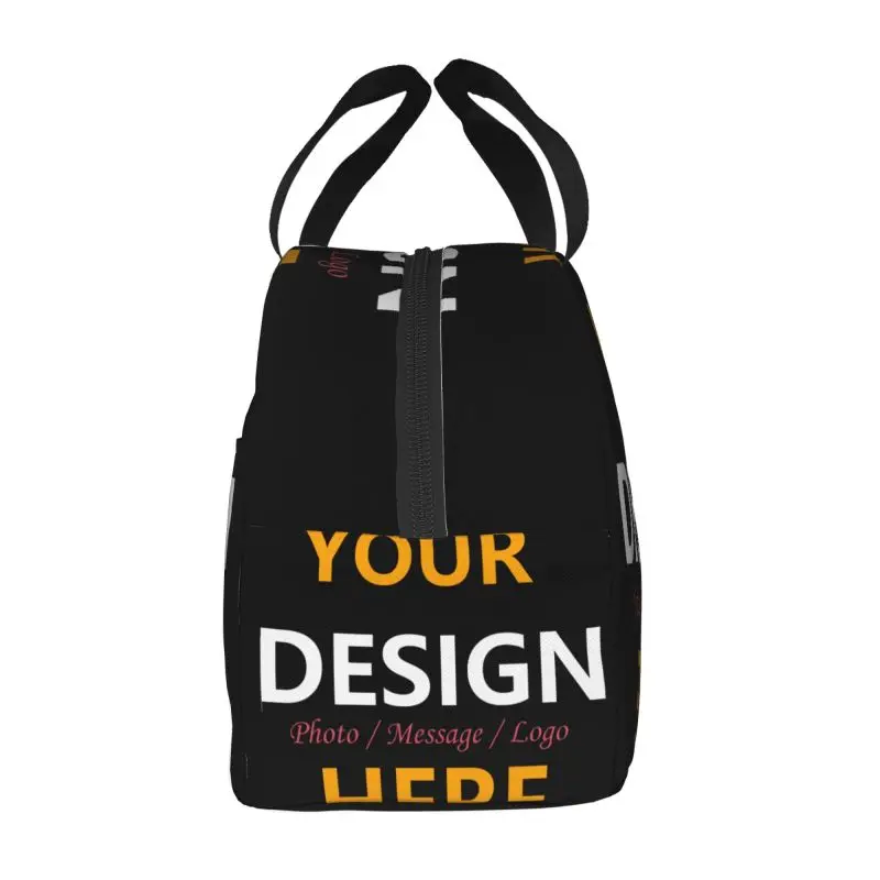 Custom Custom Your Design Here Insulated Lunch Bags for Picnic Personalized Customized Logo Portable Thermal Cooler Bento Box