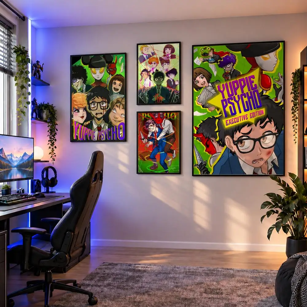Game Yuppie Psycho Brian Pasternack Poster Wall Art PP Waterproof HD Self Adhesive Modern Home Decor Living Room Apartment Gift