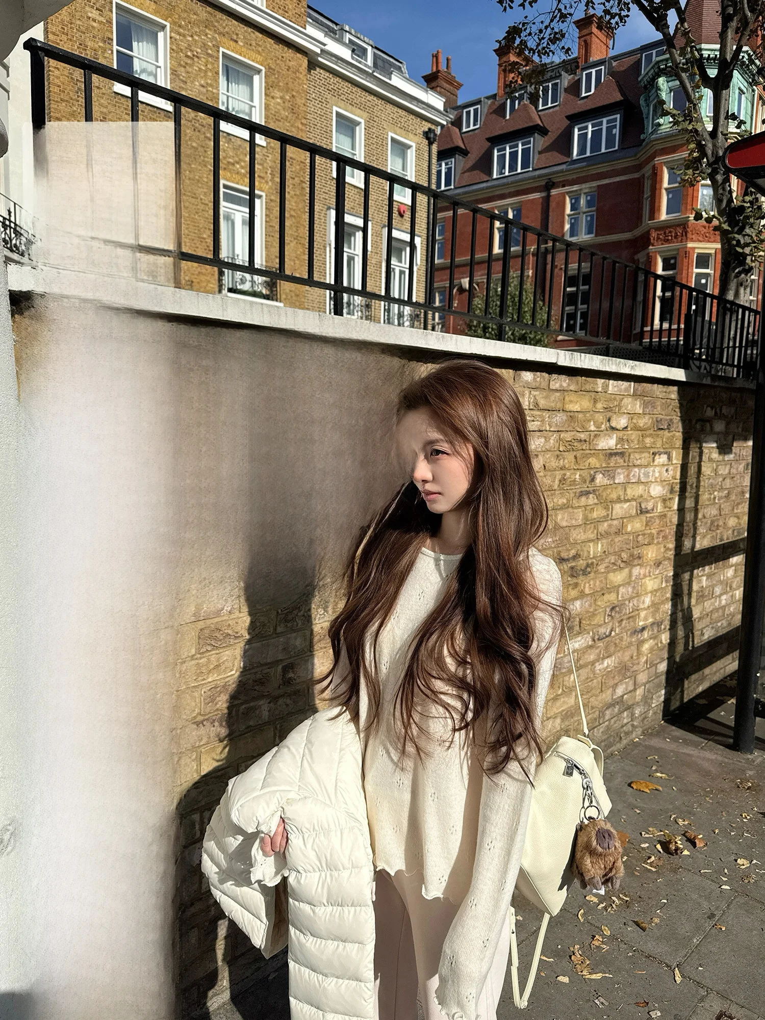 

YUYUREAL Loose Woolen Sweater 00% Wool Hollow out Wooden Gentle Sle Versatile Top Commute Sle Long Sve round Ne