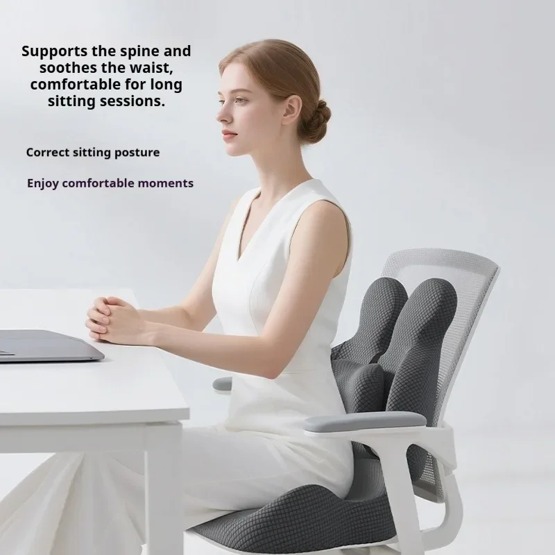 Bürostuhl-Sitzkissen mit Lendenwirbelstütze, Ergonomisches Memory-Schaum-Sitzkissen, Hämorrhoiden-Entlastungskissen für Studenten