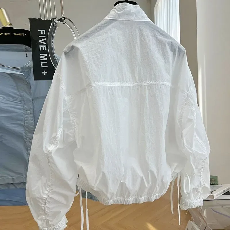 Korean Casual Sun Protection Clothing Women\'s UV Protection Loose fitting Sun Protection Trench Coat Summer Clothes Female N832