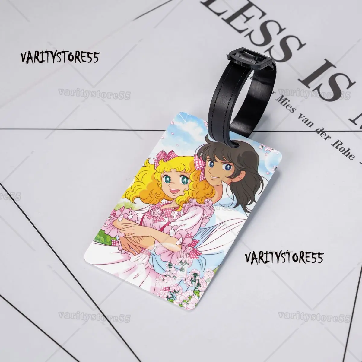 Etiquetas de bagagem personalizadas para mala de viagem, anime mangá, desenho animado, menina, capa de privacidade, nome, cartão de identificação