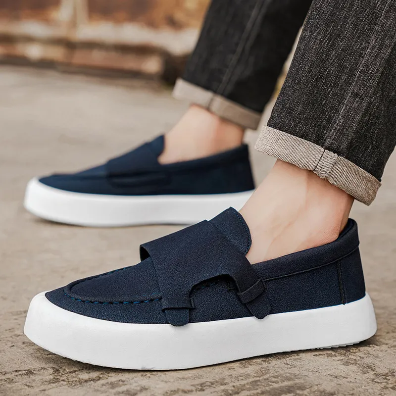 

Мужская летняя обувь 202. Дизайнерские лоферы. Дышащая повседневная обувь на платформе для мужчин. Удобная обувь без шнуровки. Мужская обувь.