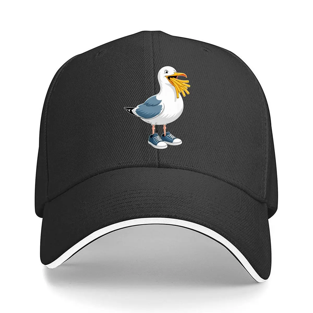 Funny Seagull French Fries Blue Sneakers Hip Hop hat Fashion Outdoor Sports Sandwich Baseball Cap