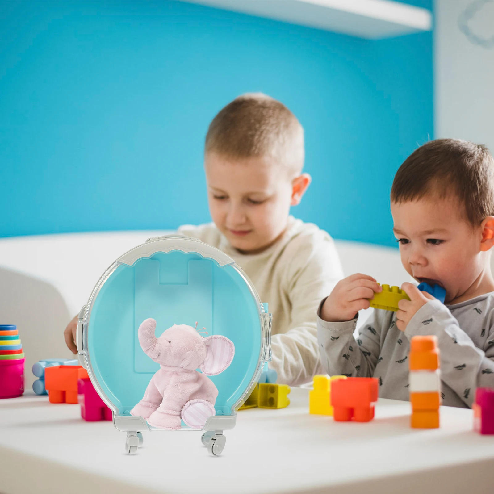 

Travel Box Toys Play Suitcase Miniature Ornament Baby Briefcase Storage Luggage Dollhouse