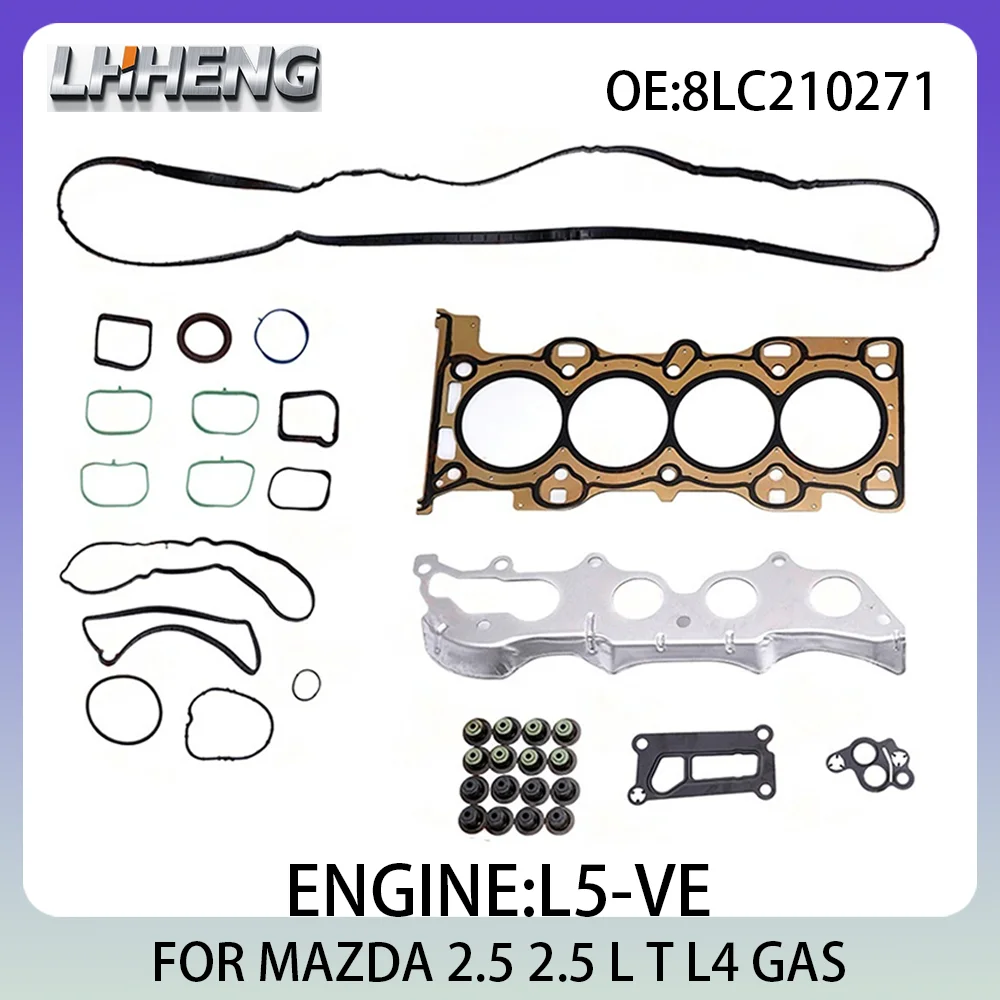 

Engine Full Overhaul Gasket Kit Rebuild Set For MAZDA 3 6 8LC210271 8LE310271 8LGE10271 2.5L 2.5 L T L4 GAS L5-VE 2007-2014