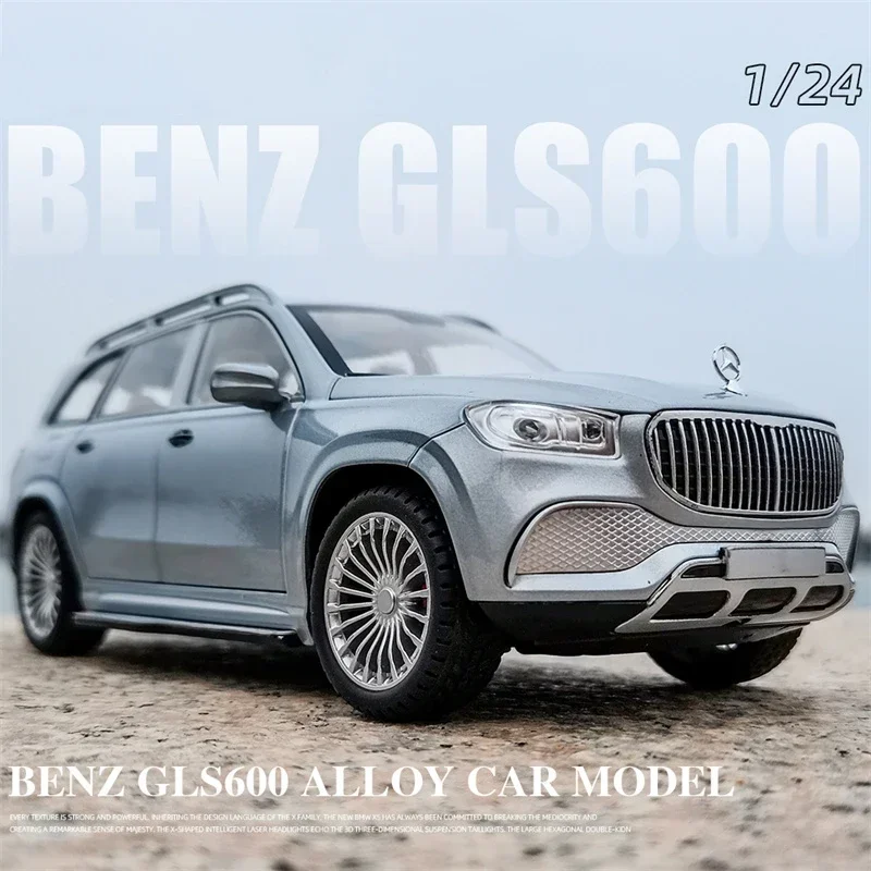 

Модель автомобиля 1:24 из сплава с имитацией Benz Gls600, литье под давлением, со звуком и фотомагнитом, игрушечный автомобиль, внедорожник, амортизатор для мальчиков, коллекционные украшения, подарок