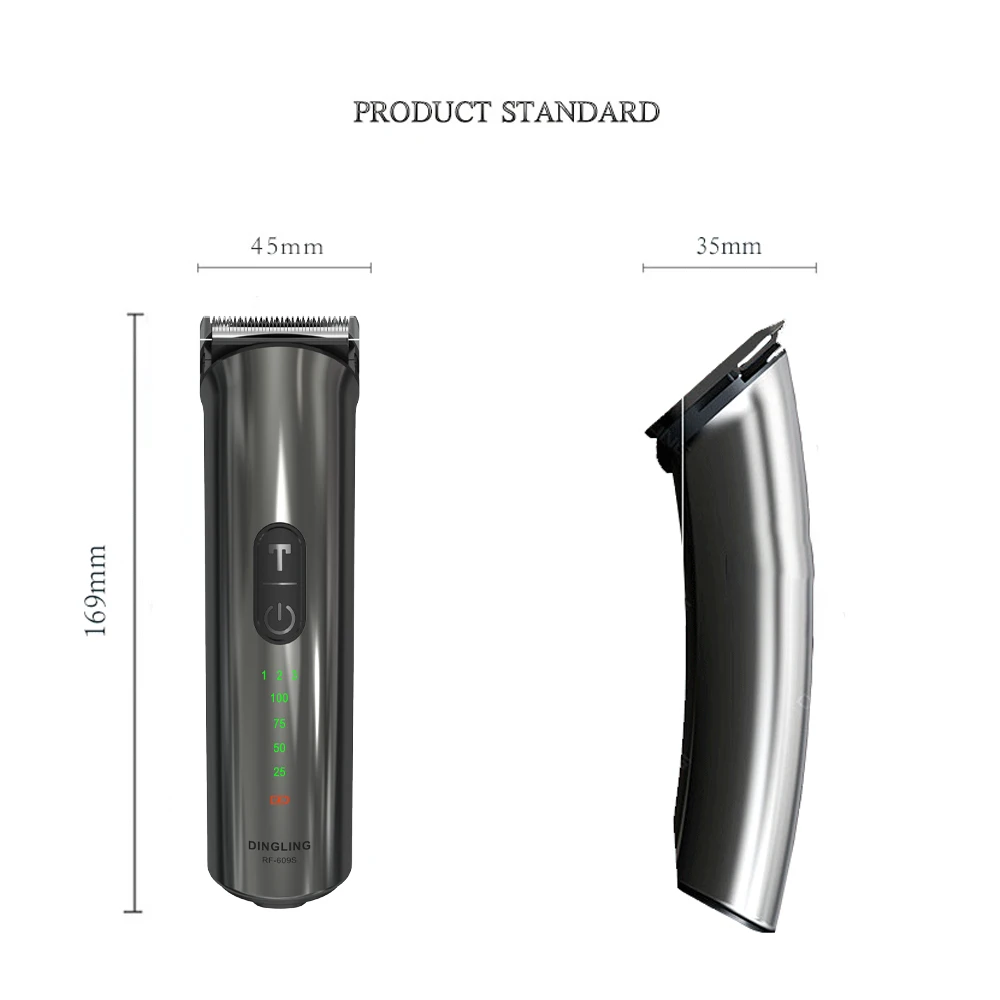 DingLing RF-609S مقص الشعر الكهربائية الشعر المتقلب الرجال كامل المعادن الإسكان آلة قطع الشعر