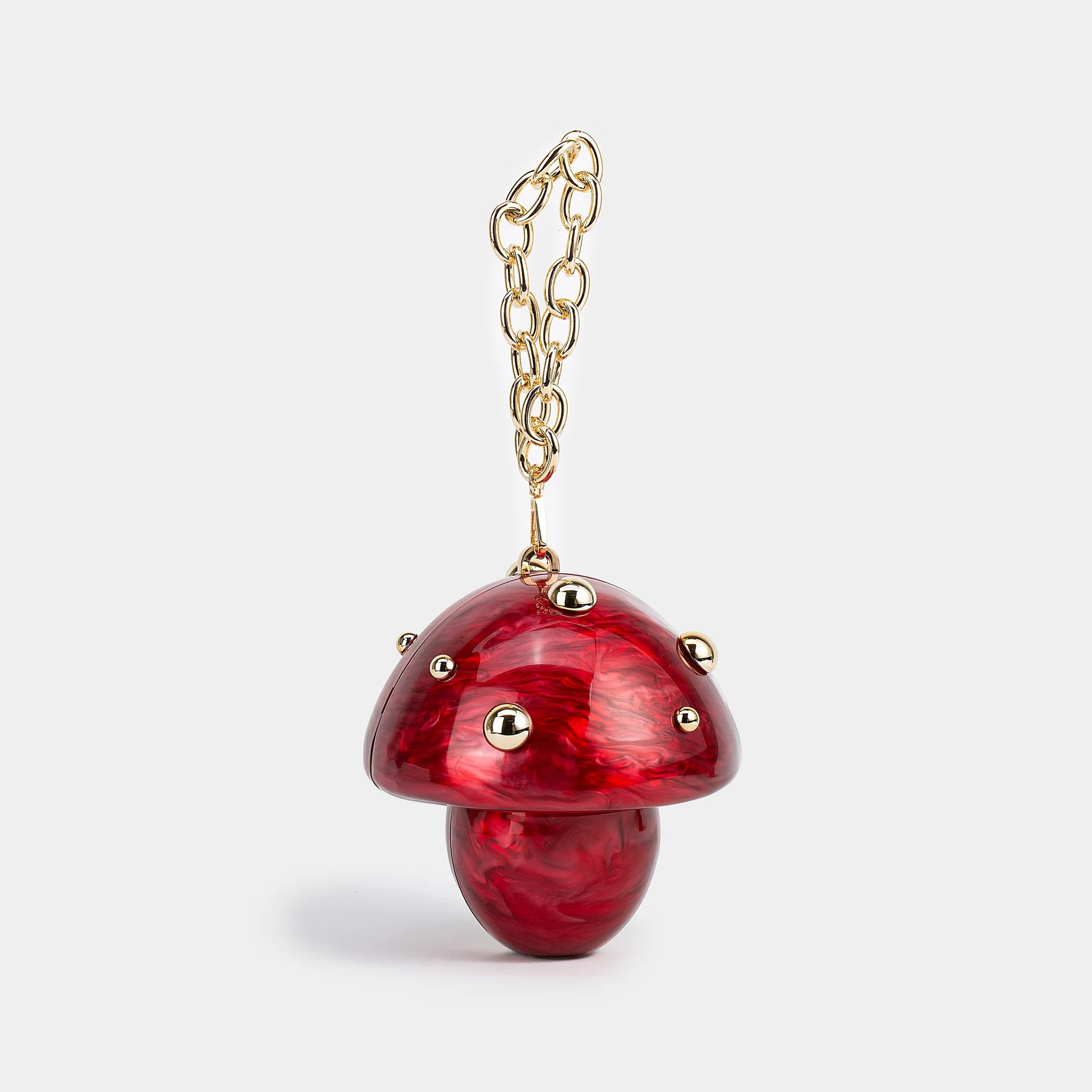 

Acrylic Creative Design Mushroom Shaped Women's Handbag Luxury Tote Evening Banquet Clutch Bag Wedding Purse Party Purse