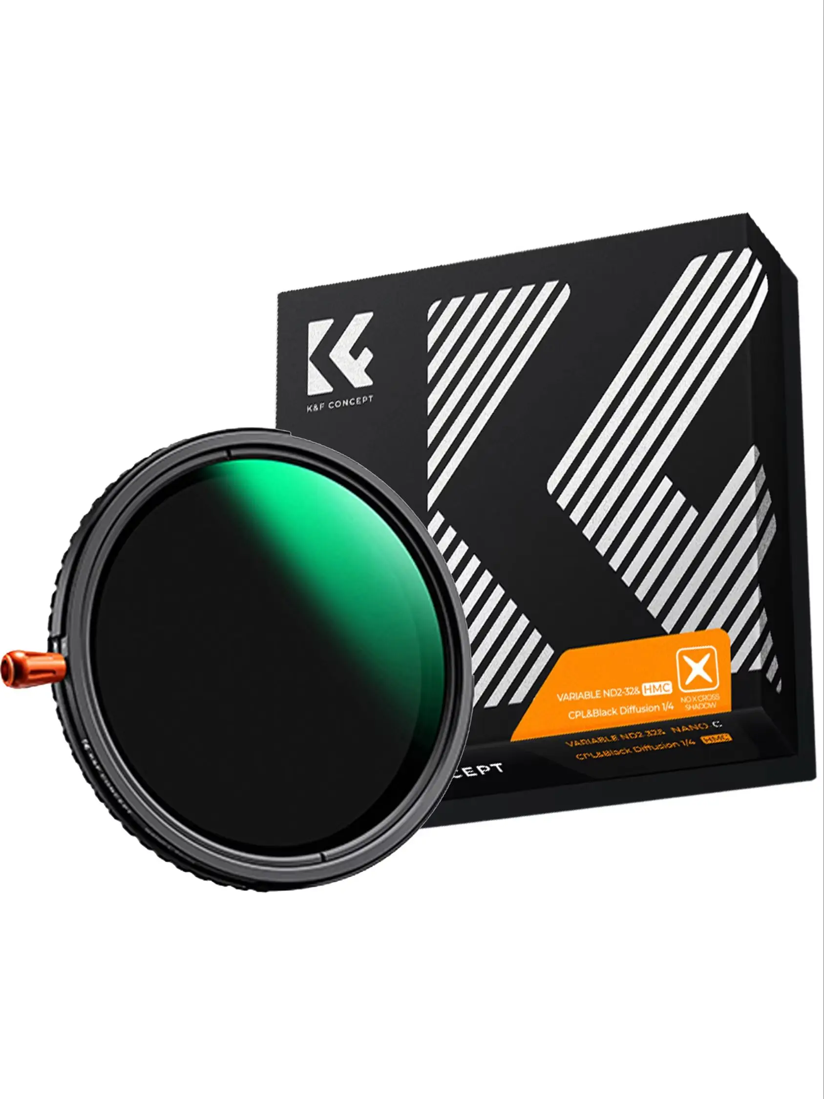 K&F CONCEPT – filtr 3 w 1: regulowany ND2-32, CPL, czarny filtr dyfuzyjny, 1/4 – do kontrolowania ekspozycji, eliminacji odbić i uzyskiwania efektu kinematograficznego. — zdjęcie produktu 7