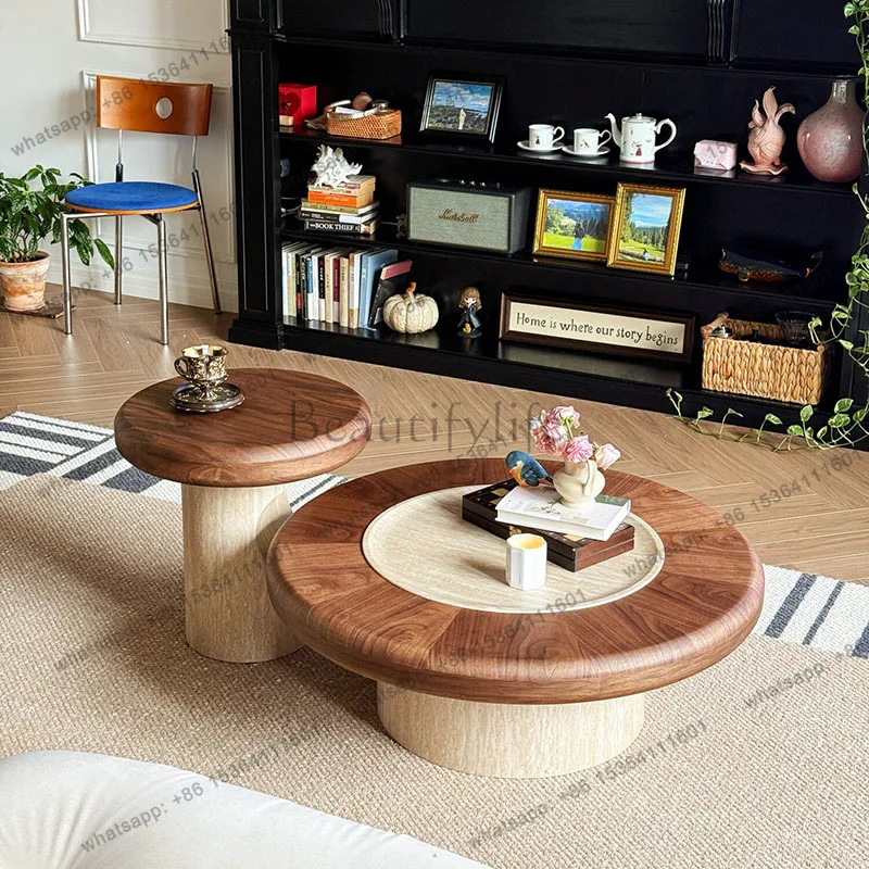 LSElegant Round Coffee Tables Unique Aesthetic Nordic Design Coffee Tables Trendy Unique Mesas Centro De Salón Room Furnitures