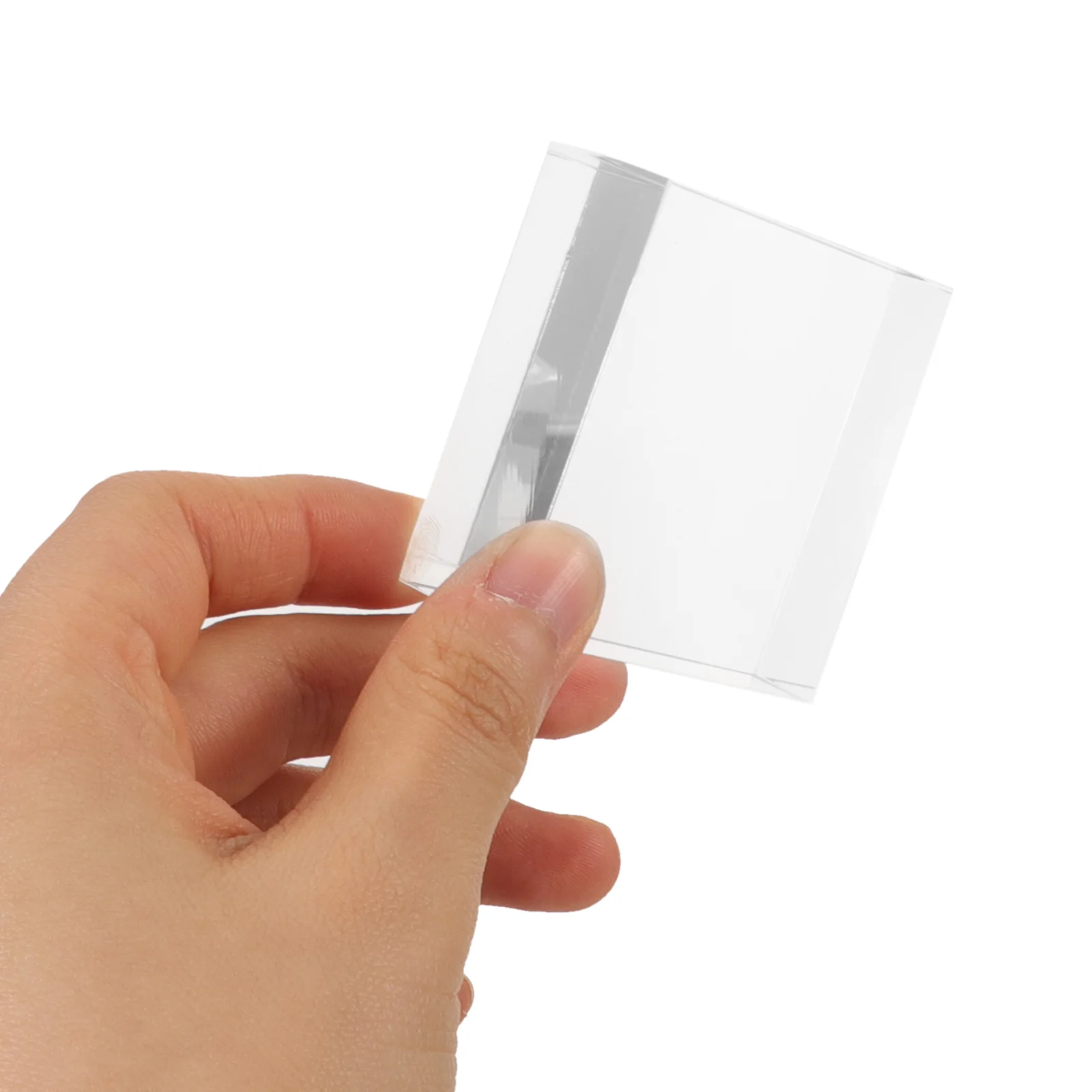 

5 Pcs Ring Display Base Block 5X5X2cm Acrylic Base Square Cube Jewelry Stand Earring Craft Model Storage Holder