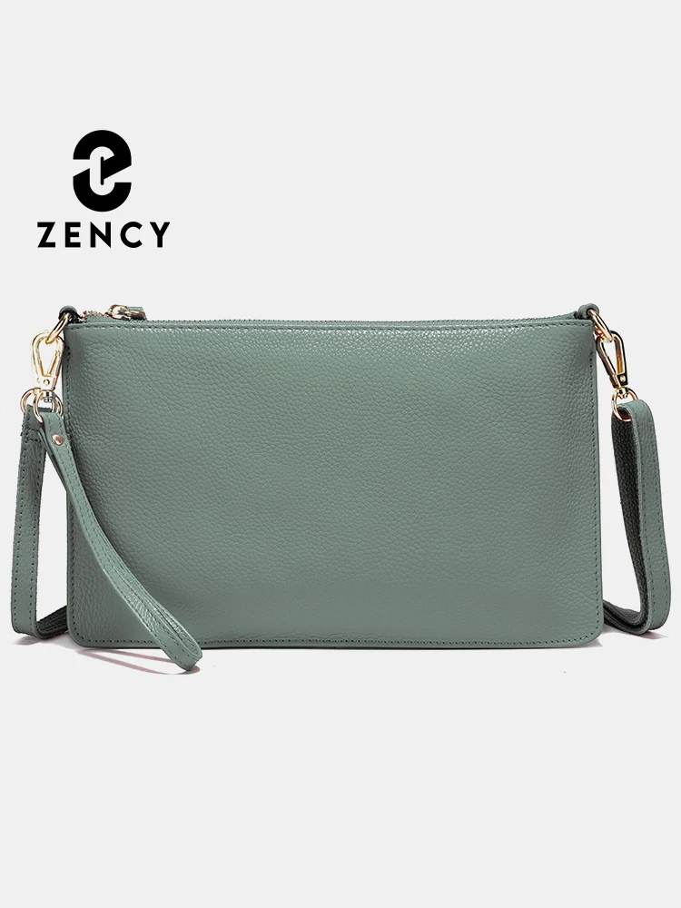 Zency Women Shoulder Bag Genuine Soft Leather Handbag Large Capacity Female Crossbody Bag Clutch Coin Card Purse