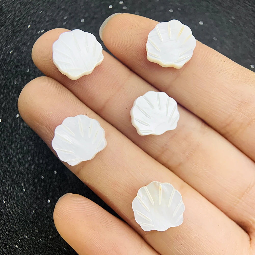 5PCS Natural White Shell Beads Charms Mother of Pearl Spacer Loose Bead for Jewelry Making DIY Bracelet Necklace Accessories