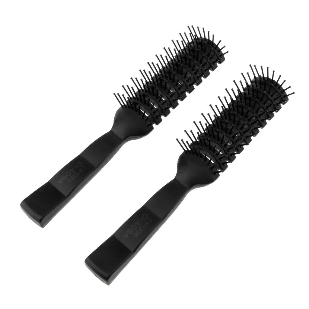 2x Hairbrush Hairdresser Brush Styling Brush Tunnel Brush for Hair Styling