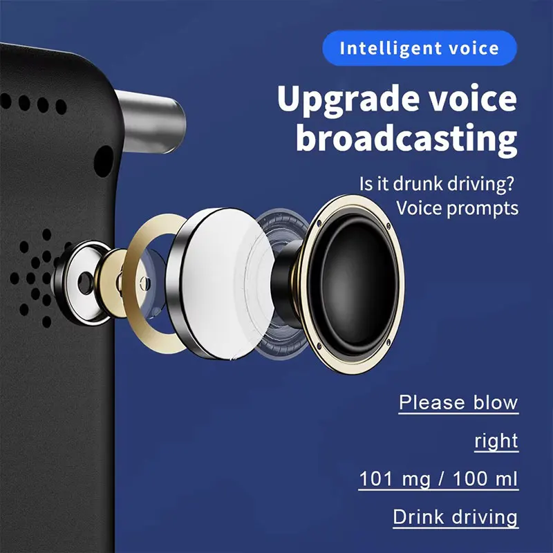Digital Alcohol Tester Professional Alcohol Detector Breathalyzer Alcohol Diagnostic Tool Prevent Drunk Driving