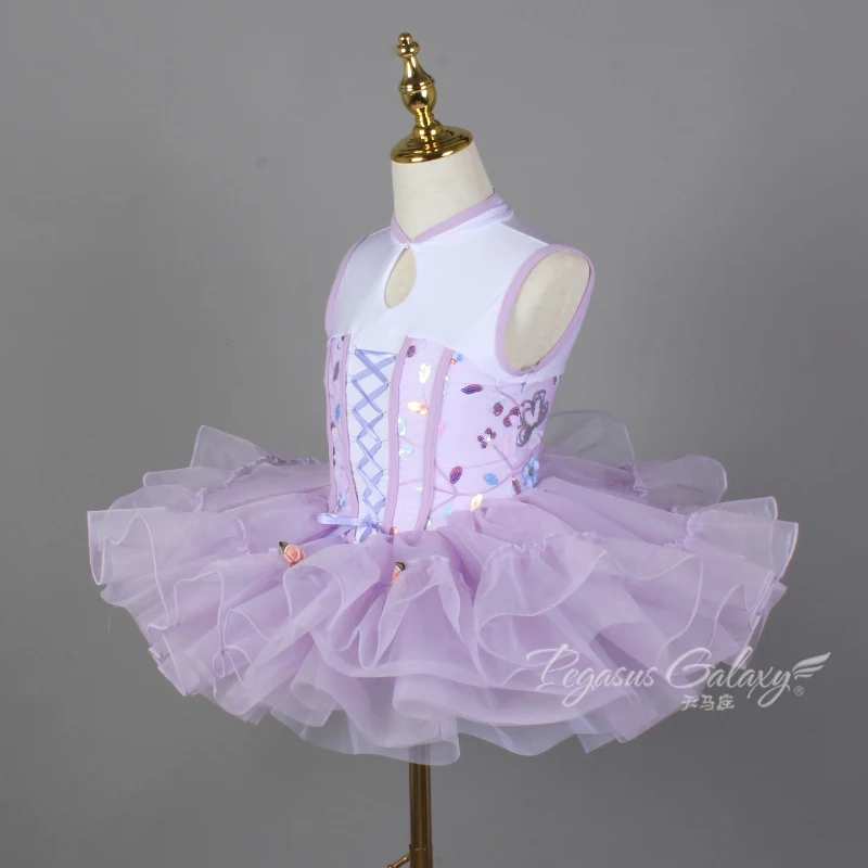 Gonna da ballo per balletto Nuovi arrivi Gonna da ballo per competizione di balletto per bambini con tutù di cigno di balletto color lavanda
