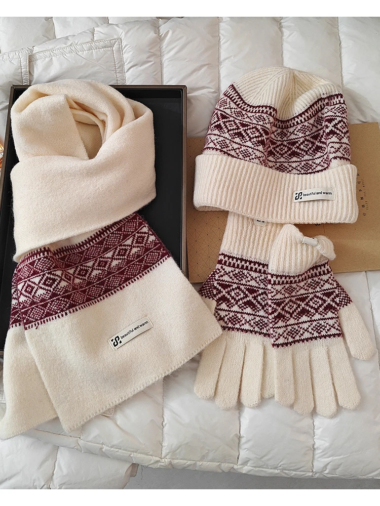 thiened-woolen-knitted-hat-scarf-gloves-set-for-women-winter-warm-cold-proof-tee-piece-suite-beach-love-brand-s25yl03