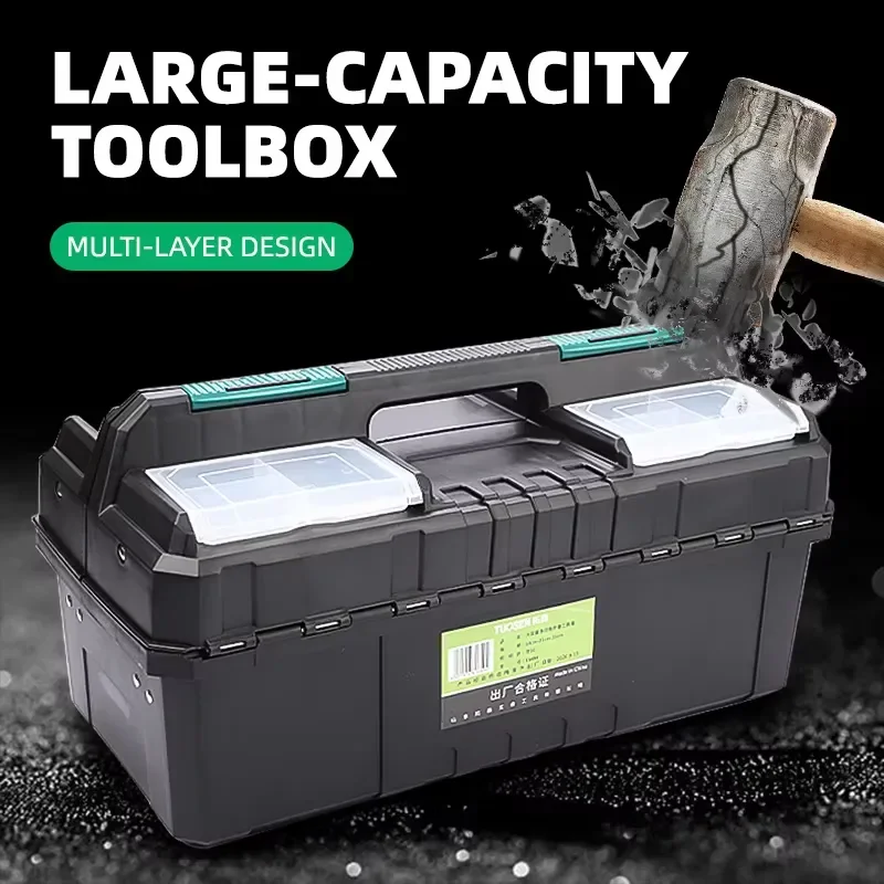 Portable Folding Toolbox Large Capacity Multifunctional Hardware Storage Box for Home Car Repair Customizable OEM Service