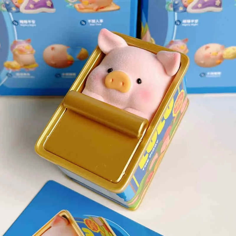 New Lulu Pig Associated Daily Blind Box Kawaii Piggy Anime Figure Doll Surprise Bag Room Ornament Collection Model Toys Kid Gift