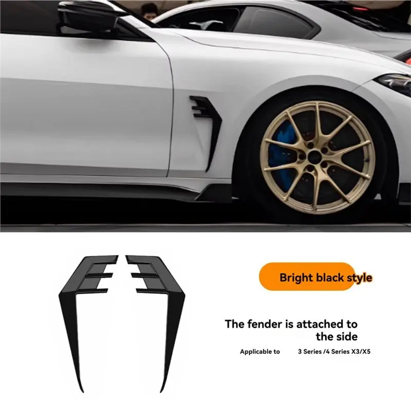 A54P-Car الجانب مدخل تنفيس الكسوة الخائن الجناح درابزين لسيارات BMW 3 Series 4 Series G22 G23 X3 X5 2020-التعديل الخارجي الكربون F