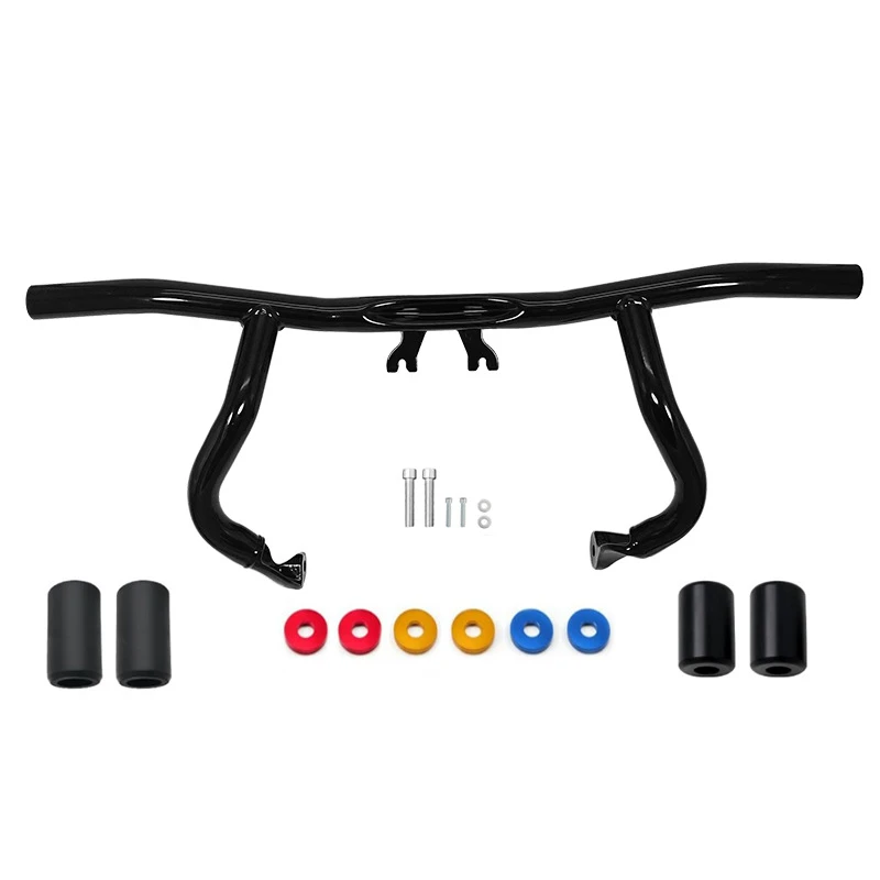 Touring Flat-Out Engine Guard Crash Bar for Harley 2014-2025 Street Glide Road King Electra Glide Ultra Limited, Black/Chrome