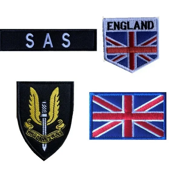 Badge de bande tactique SAS, bouclier anglais, emblème Union Jack qui aime gagne un crochet et boucle, Patch de drapeau National brodé du royaume-uni
