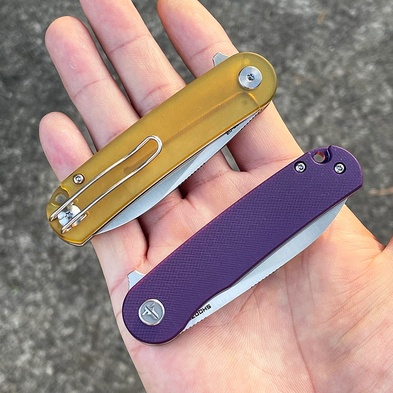 Складной нож SHOOZIZ D2, сталь G10, метр, ручка Kata, складной нож, уличный карманный нож EDC HAN309