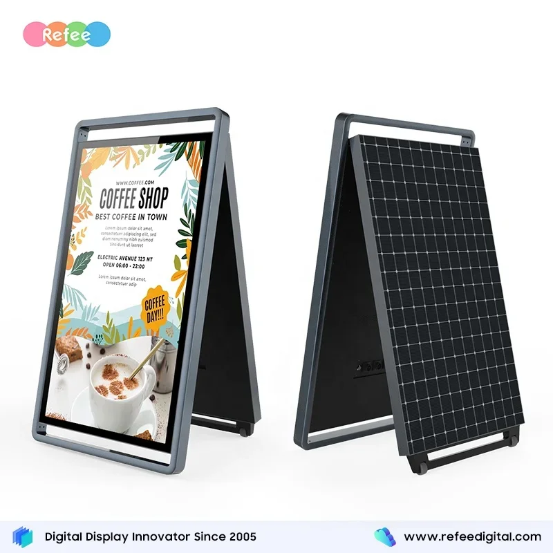 43 inch Solar Power Screen Sunlight Readable Vertical Advertising Sign Lcd Display Outdoor Waterproof Digital Poster