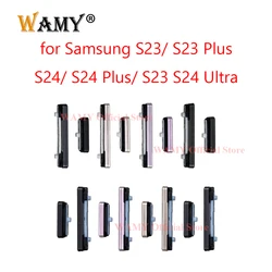 WAMY New Side Volume Button + Power ON / OFF Buttton Key Set Replacement for Samsung S23 S24 / S24 S23 Plus / S24 S23 Ultra