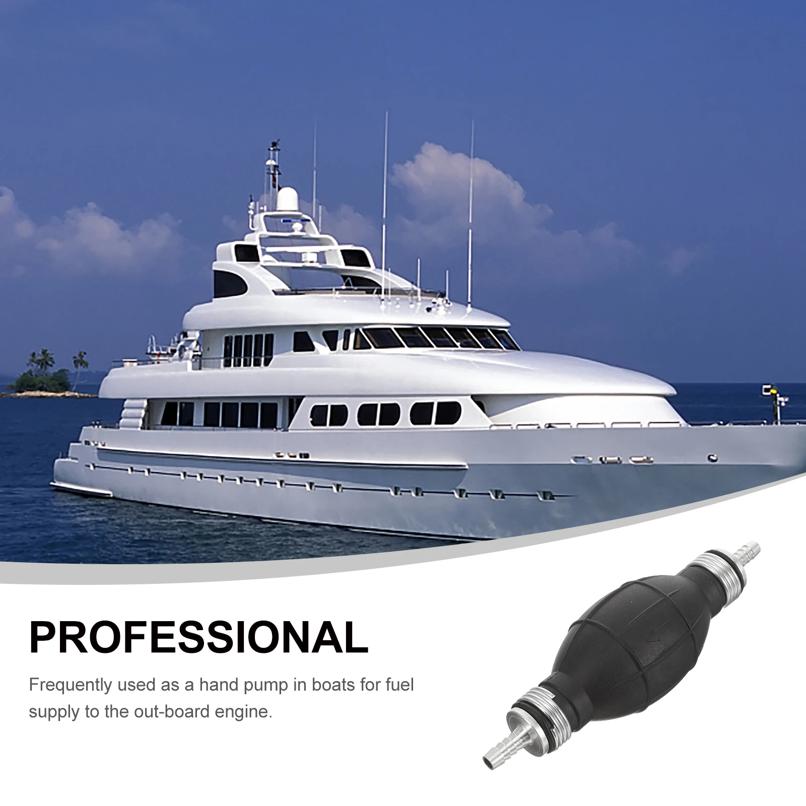 

Hand Fuel Pump 6Mm Black Rubber Aluminum For Carburetor Low Pressure Systems Boat Marine Outboard Engine Primer