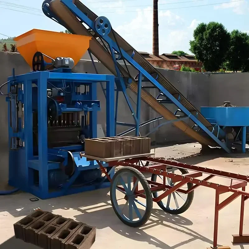 QT4-15 Automatic Hydraulic Block Moulding Machinery Concrete Hollow Brick Making Machine With Factory Price