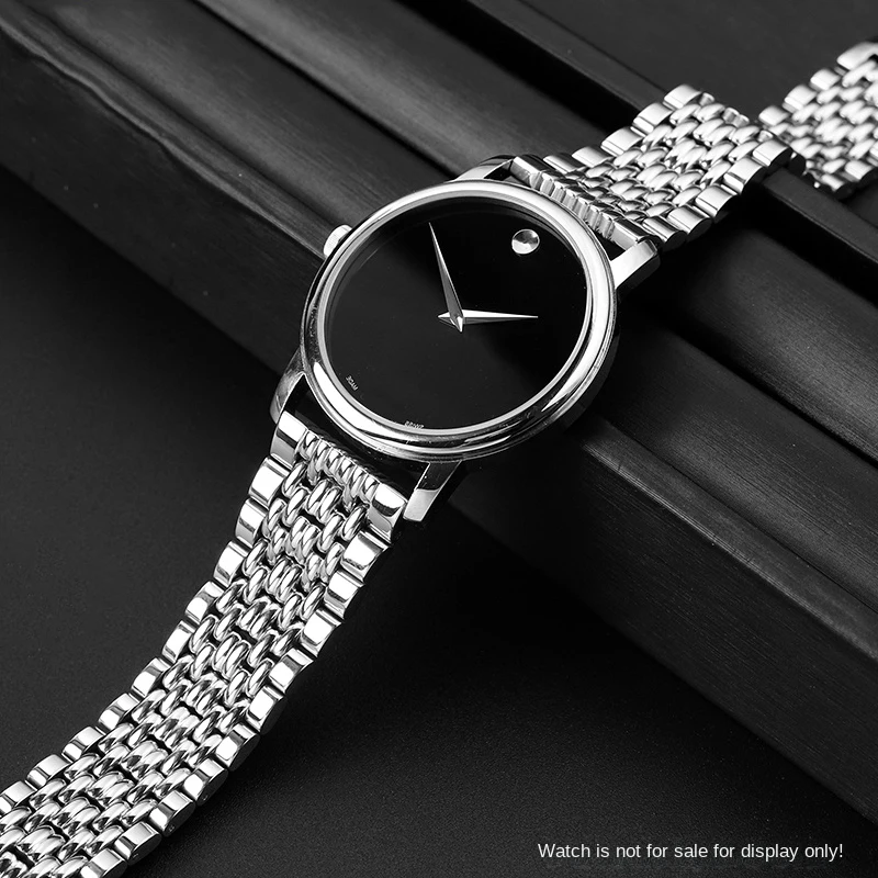 สำหรับ movanto Museum สายนาฬิกาสแตนเลสสตีล0607473สีเงินคลาสสิก, สายนาฬิกาสายข้อมือโลหะสายนาฬิกาข้อมือ21มม. สำหรับผู้ชาย