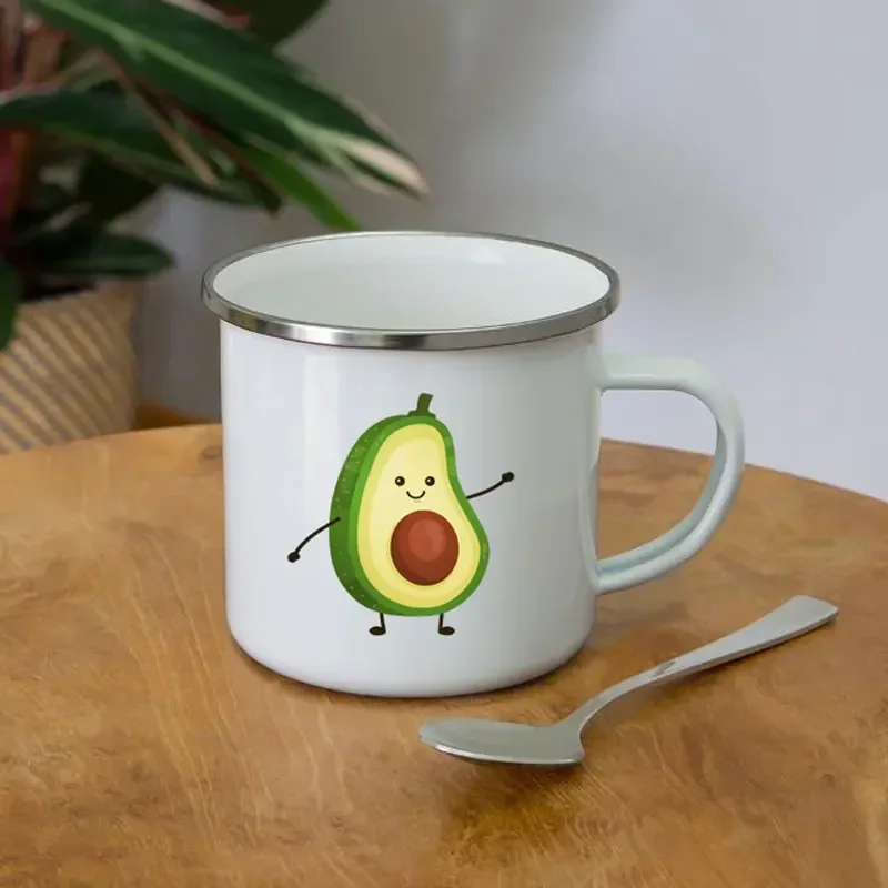Le Wine Beer Drink Juice Cola Cups Cartoon You Complete Me Эмалированные кофейные кружки с принтом авокадо и кружкой для молока ручной работы Лучший праздничный подарок