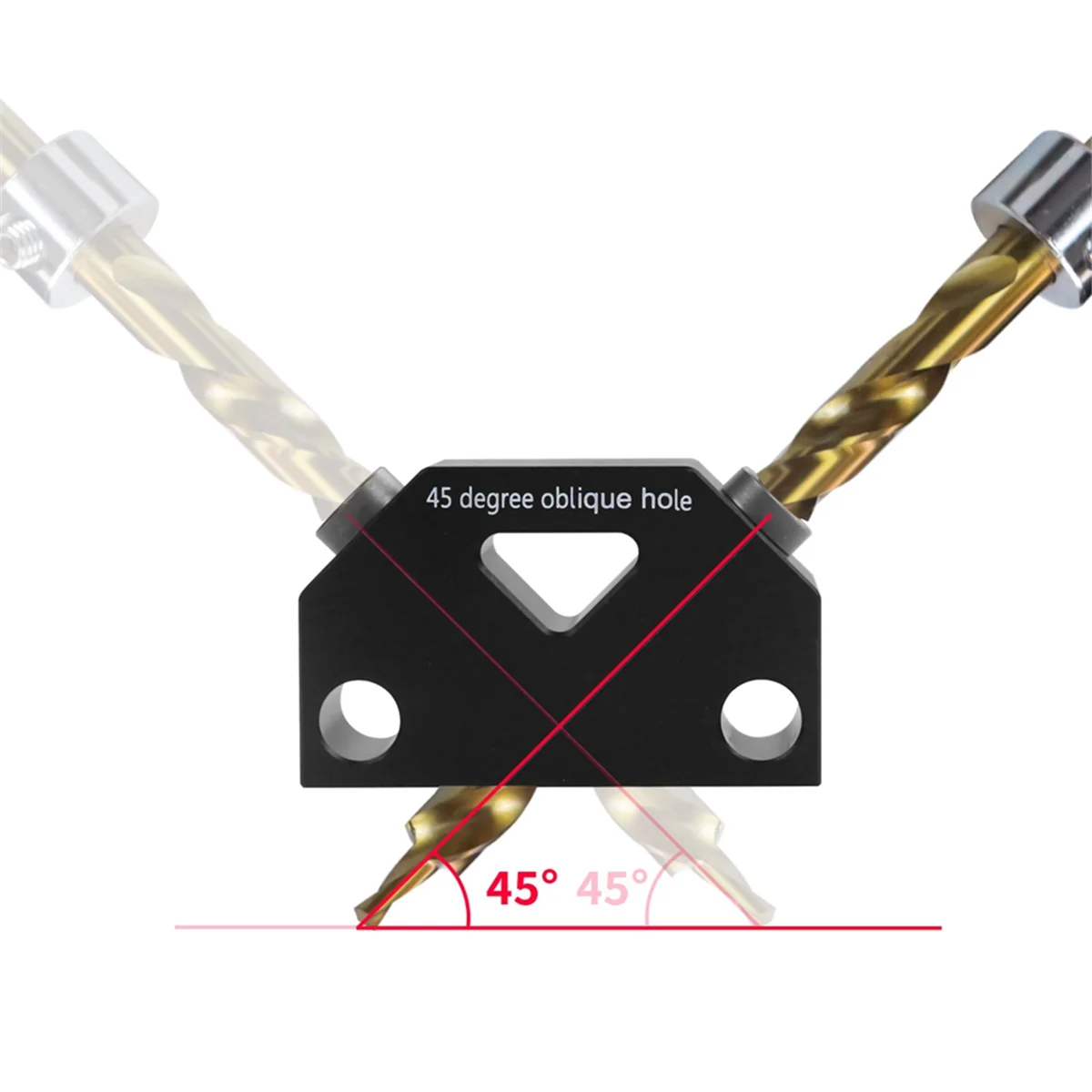 

Pocket Hole Jig Kit-45° Punch Locator Angle Woodworking Tool Hole Screw Jig Positioner Drilling Dowel Drill Guide Joiner