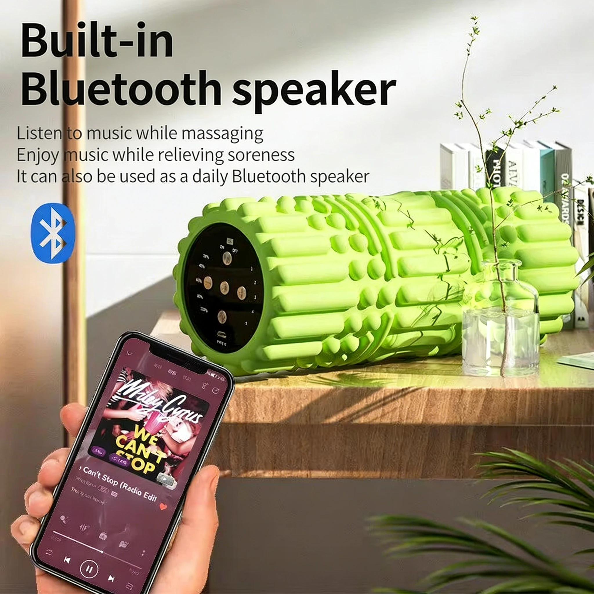 

Электрический массажный ролик для фитнеса, вибрационный валик для расслабления мышц всего тела, массажная палка для красивых ног, вибрационная колонна для йоги