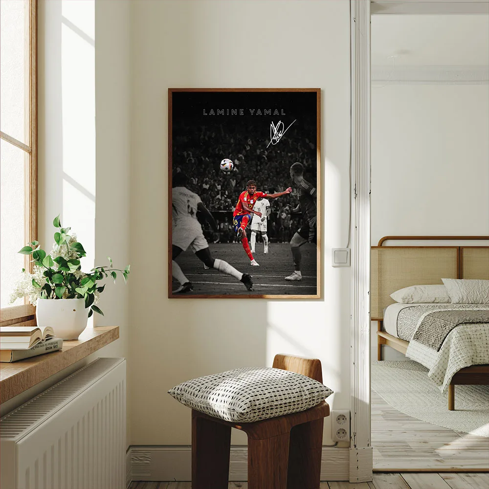 Football Stars L-Lamine Y-Yamal Poster Canvas Print Home Living Room Bedroom Entrance Bar Cafe Art Watercolor Painting