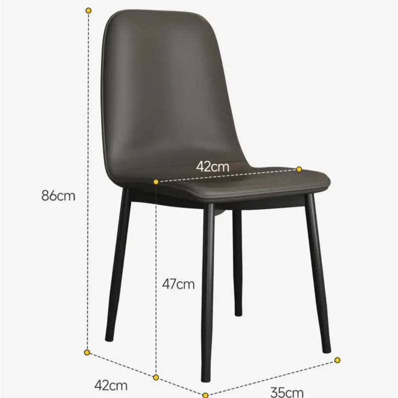 Роскошный домашний обеденный стул, штабелируемый стул с железной спинкой, простой настольный стул для встреч, туалетный столик для спальни для домашнего использования