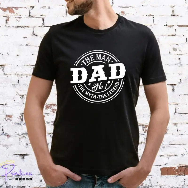 

DAD THE MAN MYTH LEGEND for him XMAS Various colour prints T shirt
